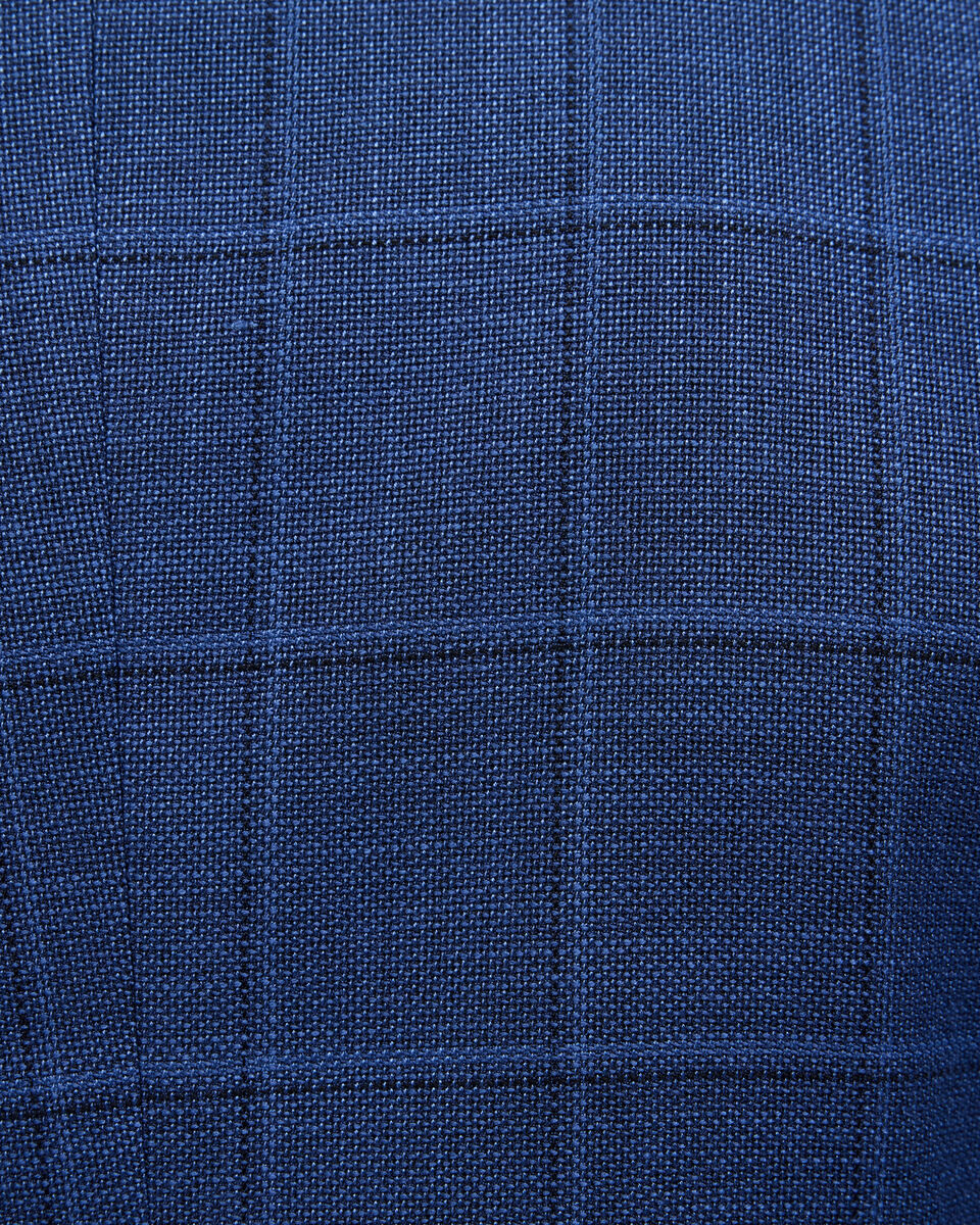 Windowpane Check Blazer, Blue, hi-res
